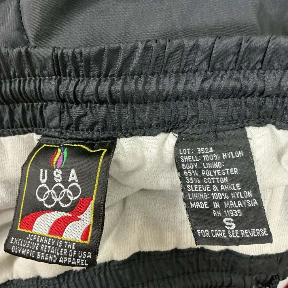 Vintage 90’s USA Olympic Team Nylon Track Pants Black